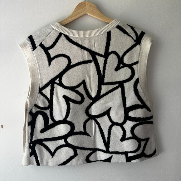 (S) Maeve Button-Side Heart Sweater Vest / Anthropologie - Picture 5 of 6